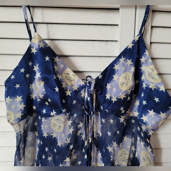 MAGIC SILK Y2K Vintage Moon & Stars Babydoll, Size S - Picture 7 of 11